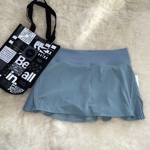 NWT Lululemon Play off the Pleats Skirt Size 6 Blue Cast